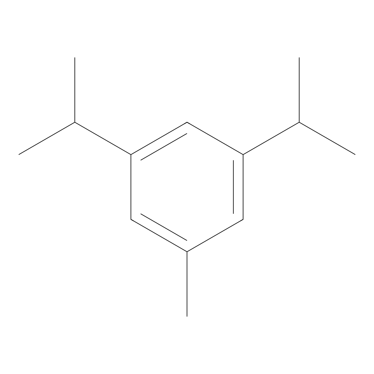 Benzene, 1-methyl-3,5-bis(1-methylethyl)- molecular structure, CAS 3055-14-9
