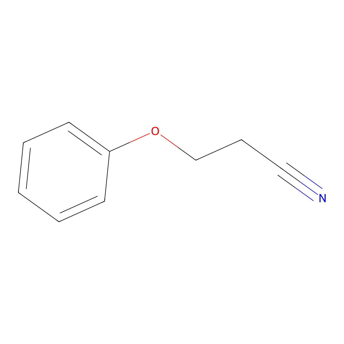3-Phenoxypropiononitrile molecular structure, CAS 3055-86-5