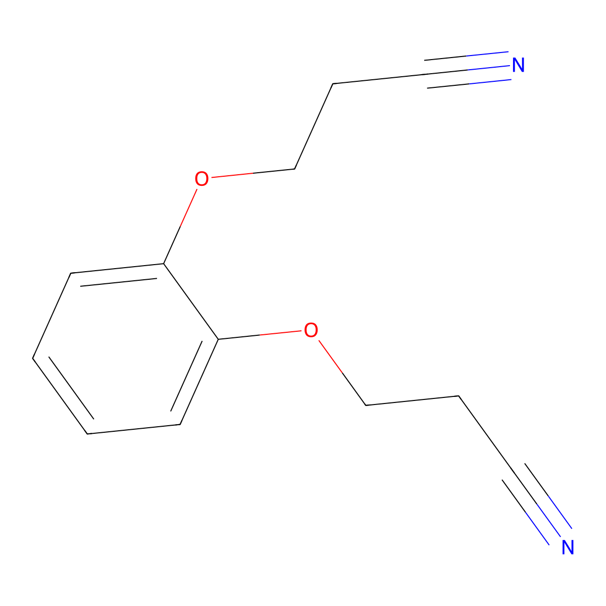 3,3'-[1,2-Phenylenebis(oxy)]dipropanenitrile molecular structure, CAS 3055-89-8