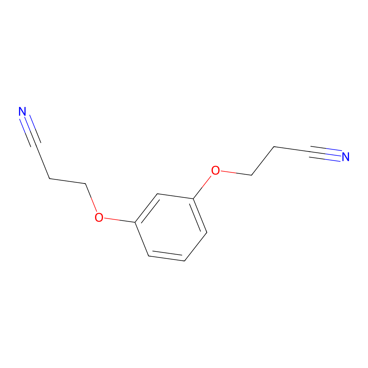 3-[3-(2-Cyanoethoxy)phenoxy]propanenitrile molecular structure, CAS 3055-90-1