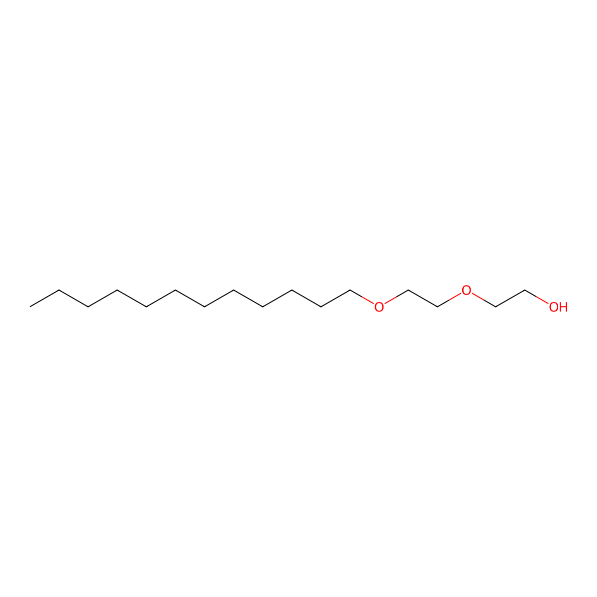 Laureth-2 molecular structure, CAS 3055-93-4