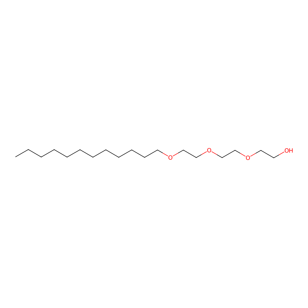 2-(2-(2-(Dodecyloxy)ethoxy)ethoxy)ethanol molecular structure, CAS 3055-94-5