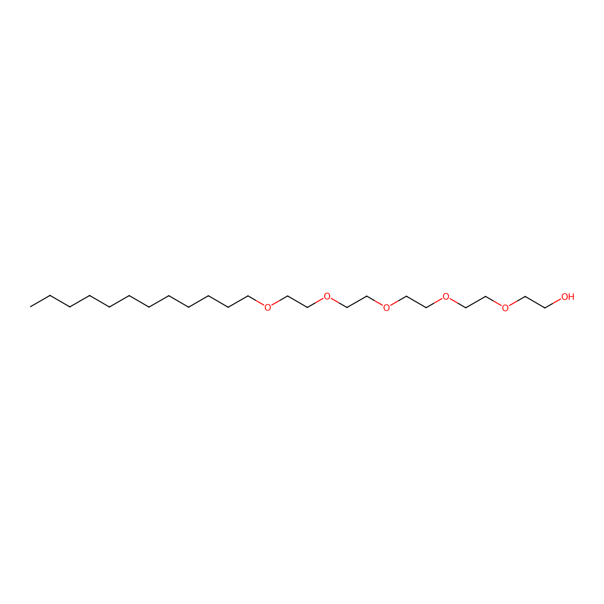 3,6,9,12,15-Pentaoxaheptacosan-1-ol molecular structure, CAS 3055-95-6