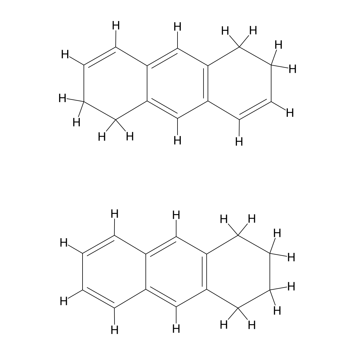Tetrahydroanthracene molecular structure, CAS 30551-09-8