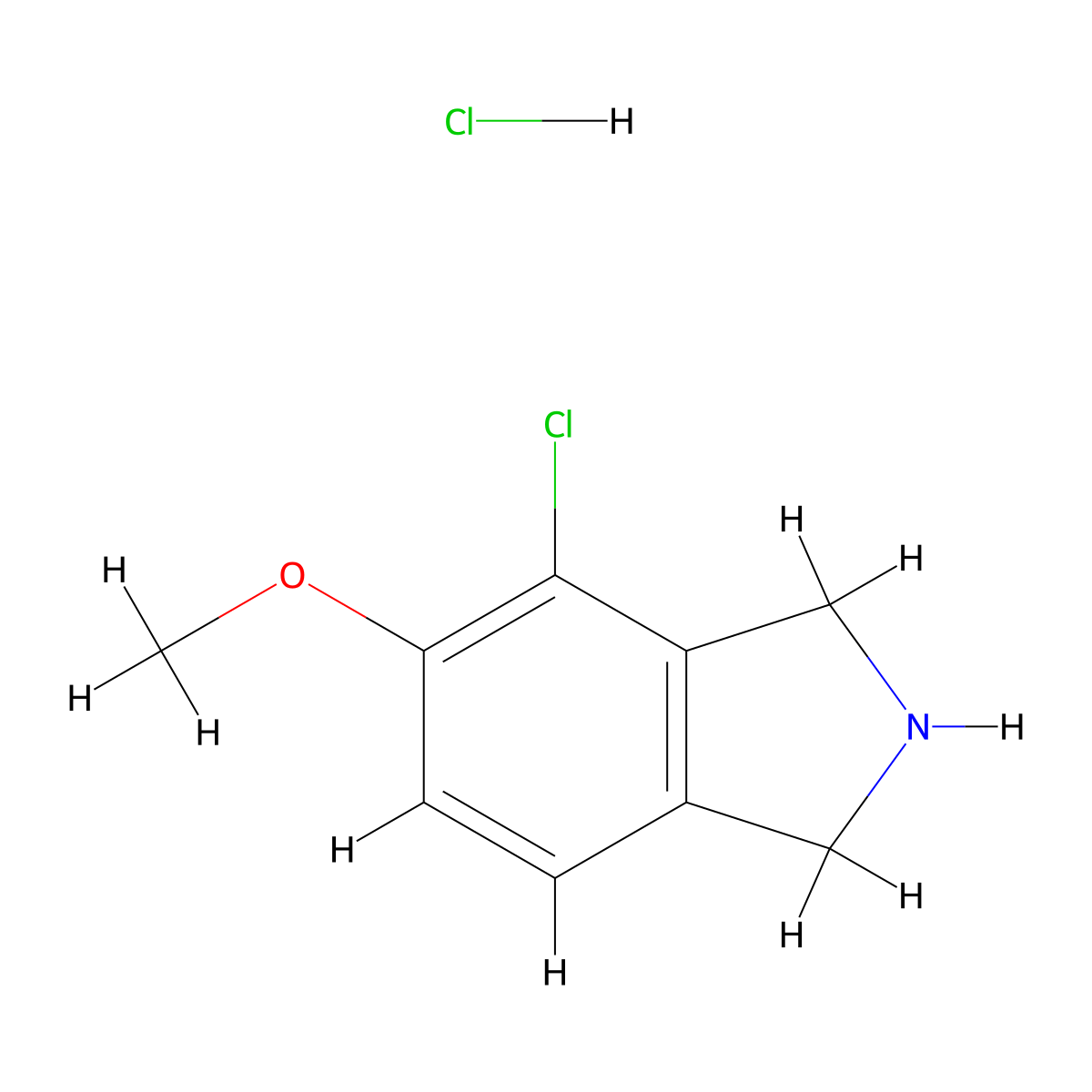 4-chloro-5-methoxy-2,3-dihydro-1H-isoindole hydrochloride molecular structure, CAS 3055446-01-7