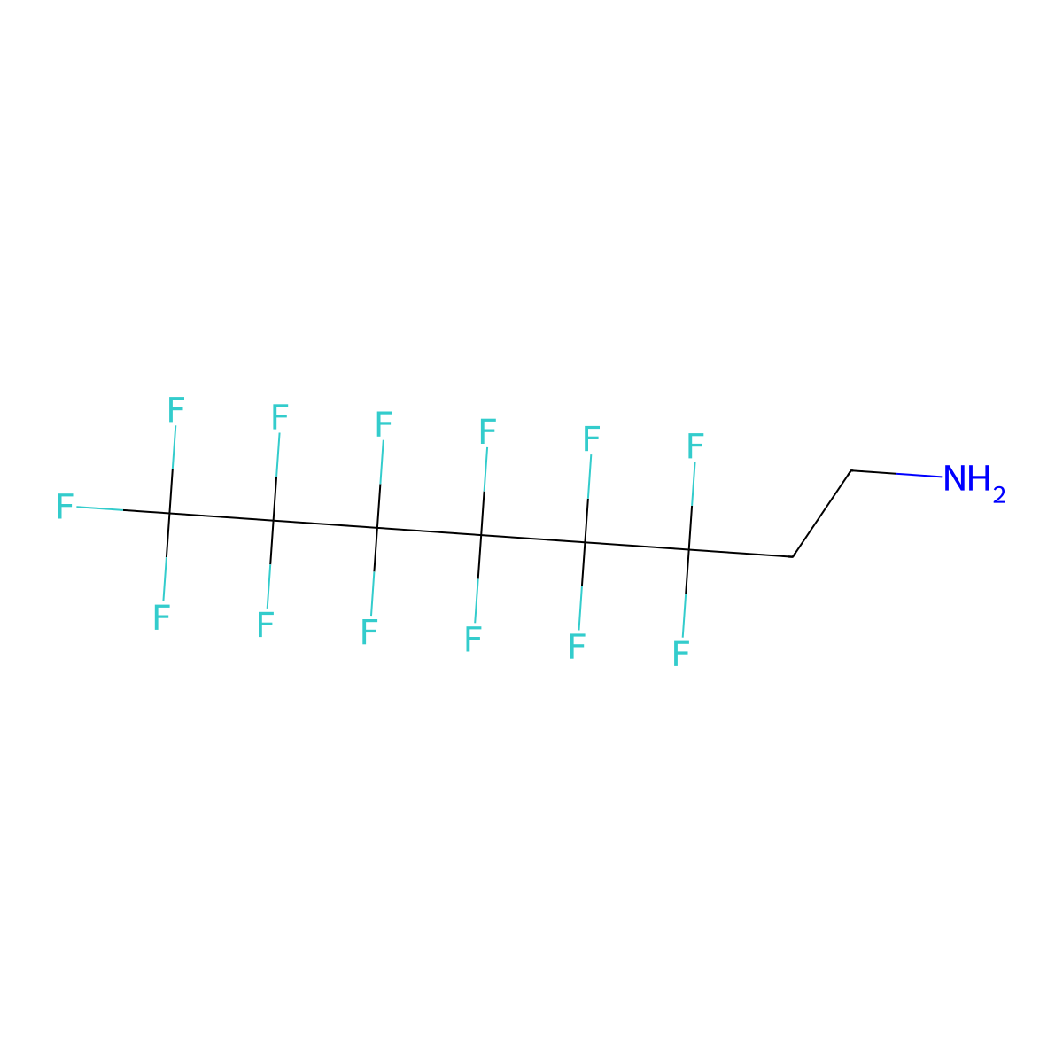 3,3,4,4,5,5,6,6,7,7,8,8,8-Tridecafluorooctylamine molecular structure, CAS 30556-86-6