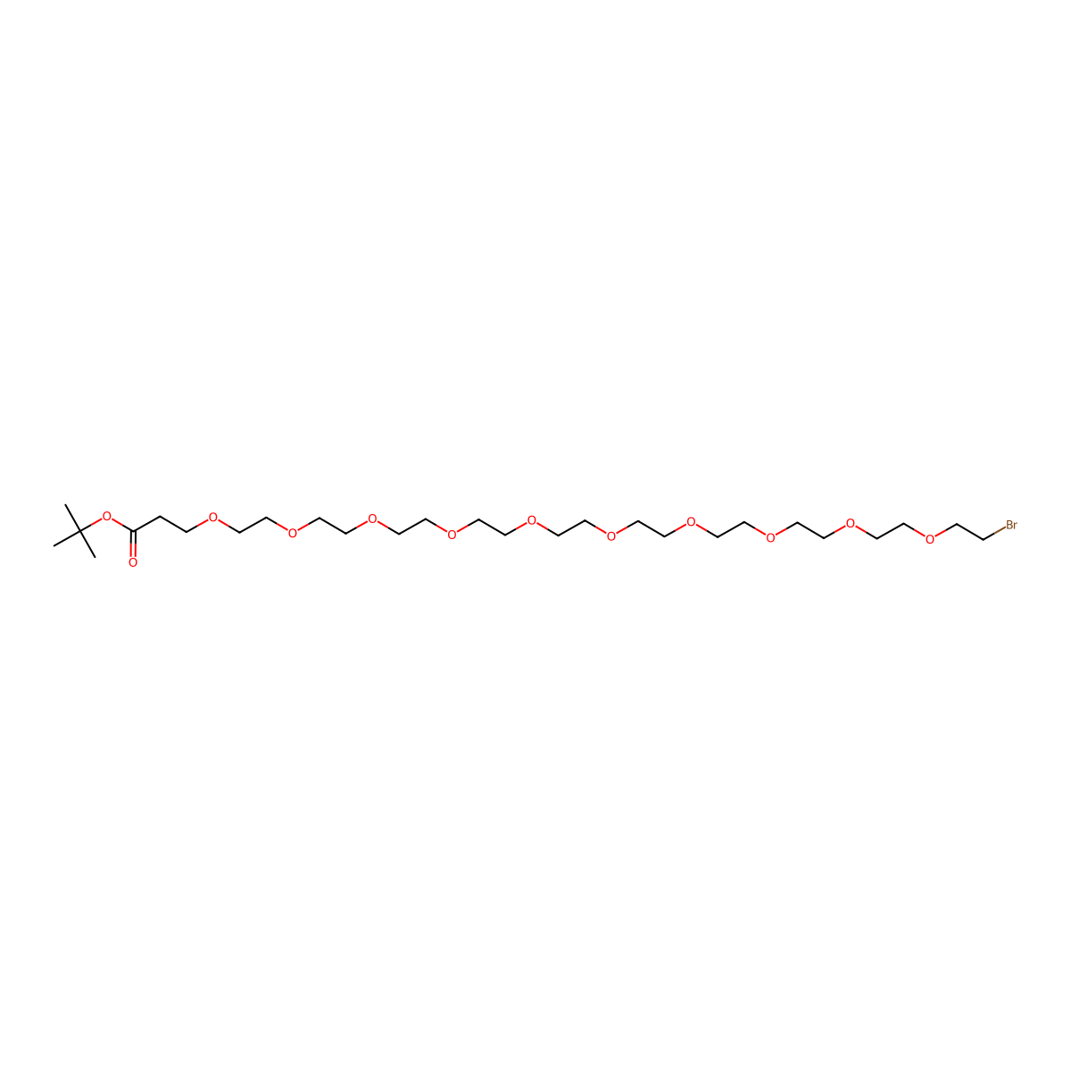 Bromo-PEG10-t-butyl ester molecular structure, CAS 3055605-07-4