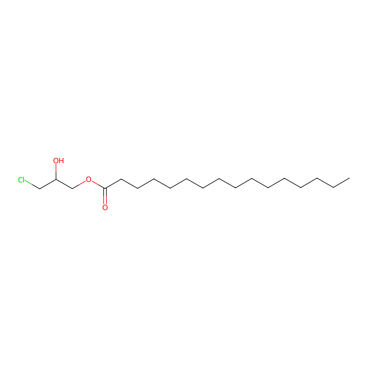 3-Chloro-1,2-propanediol 1-palmitate molecular structure, CAS 30557-04-1