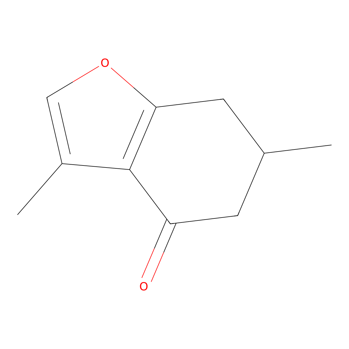 3,6-Dimethyl-6,7-dihydro-1-benzofuran-4(5H)-one molecular structure, CAS 30557-66-5