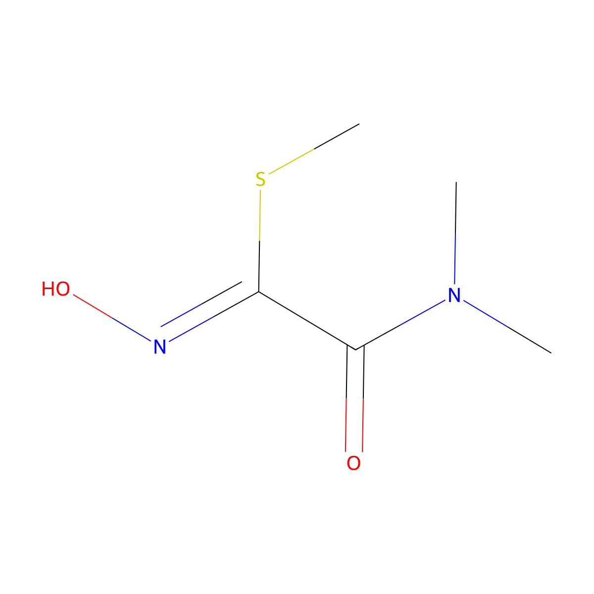 Oxamyl oxime molecular structure, CAS 30558-43-1