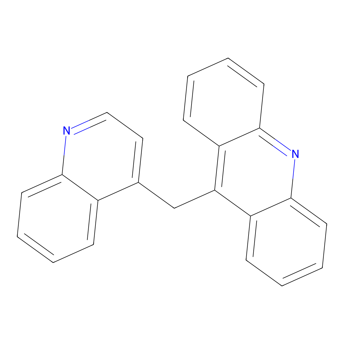 Acridine, 9-(4-quinolylmethyl)- molecular structure, CAS 30558-55-5