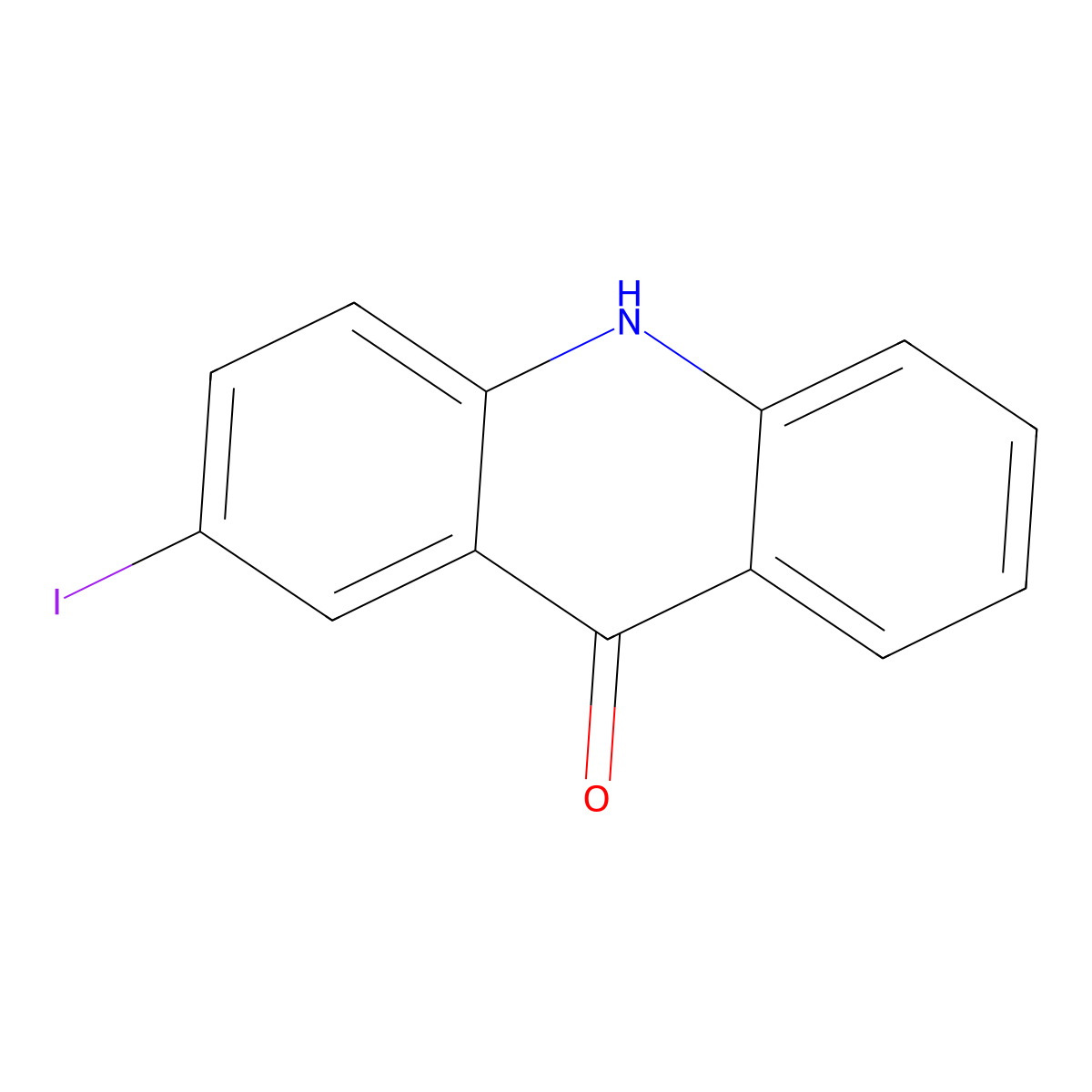2-iodoacridin-9(10H)-one molecular structure, CAS 30558-59-9