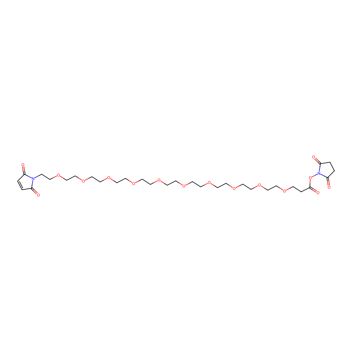 Mal-PEG10-NHS ester molecular structure, CAS 3055858-73-3