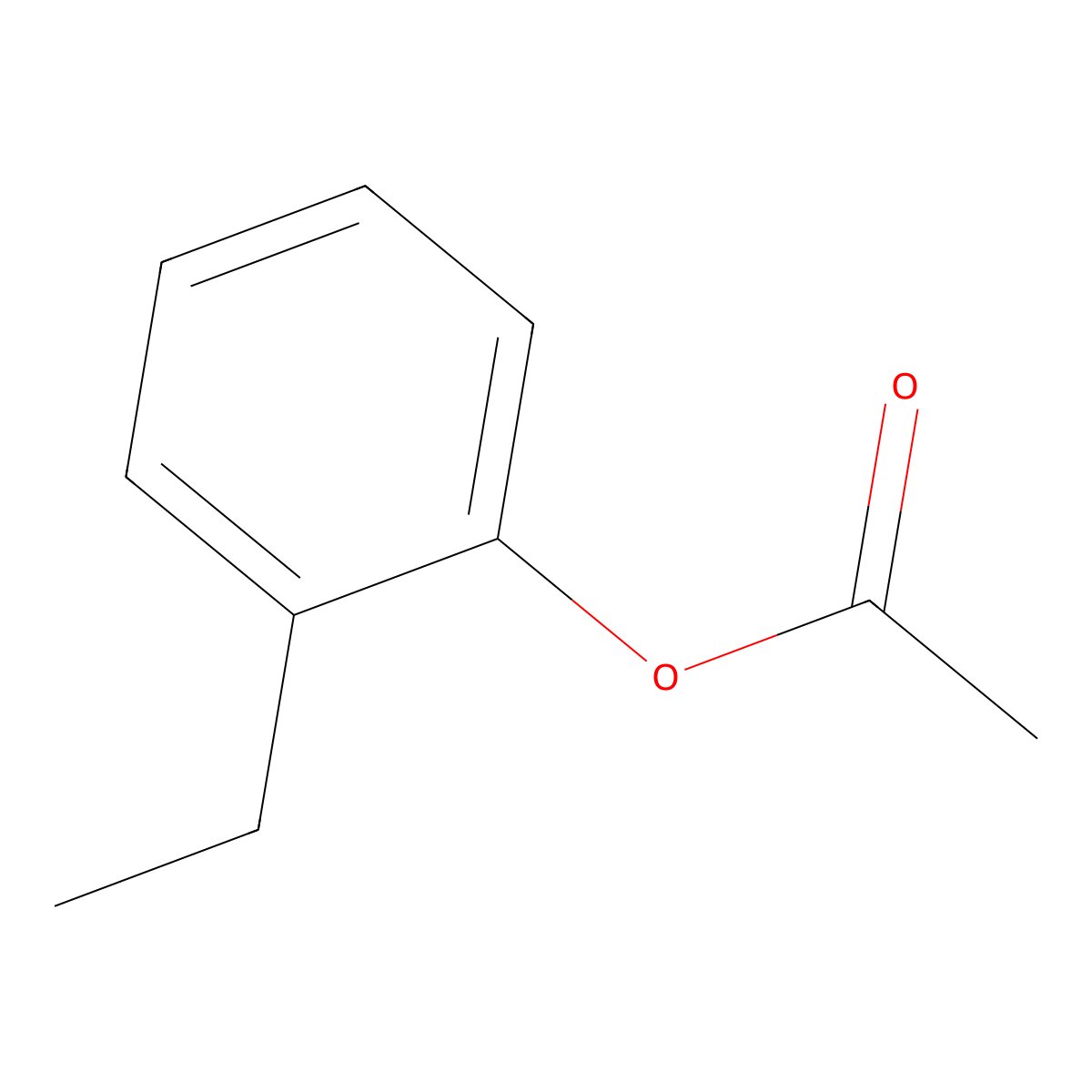 2-Ethylphenyl Acetate molecular structure, CAS 3056-59-5