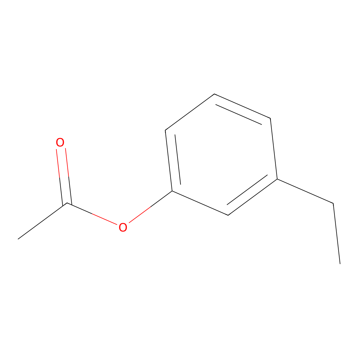 Phenol, 3-ethyl-, 1-acetate molecular structure, CAS 3056-60-8