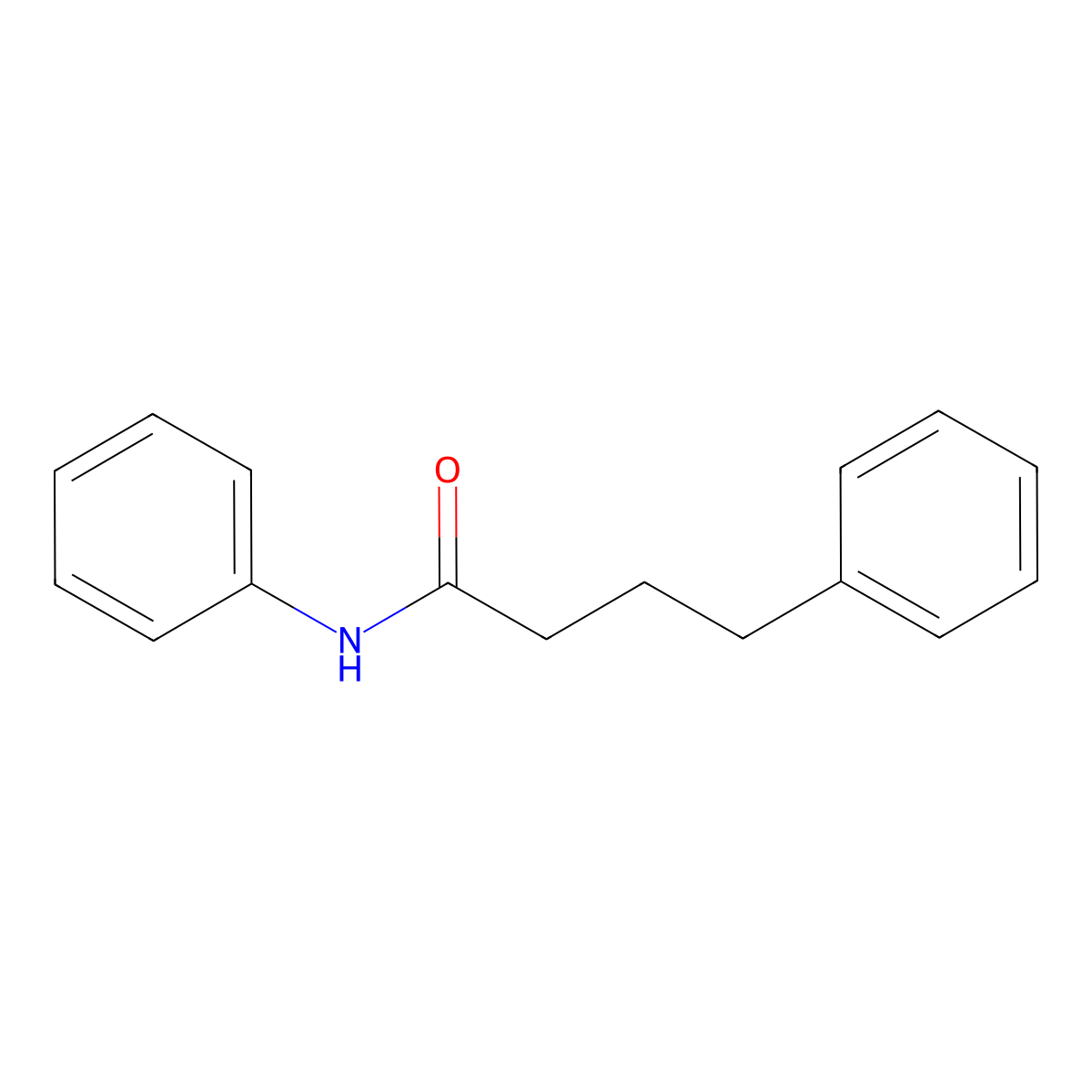 N-Phenylbenzenebutanamide molecular structure, CAS 3056-71-1