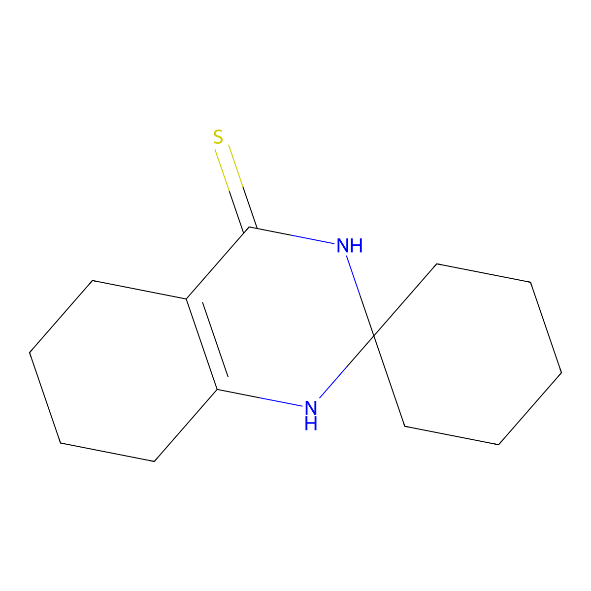 5',6',7',8'-tetrahydro-1'H-spiro[cyclohexane-1,2'-quinazoline]-4'(3'H)-thione molecular structure, CAS 30560-45-3