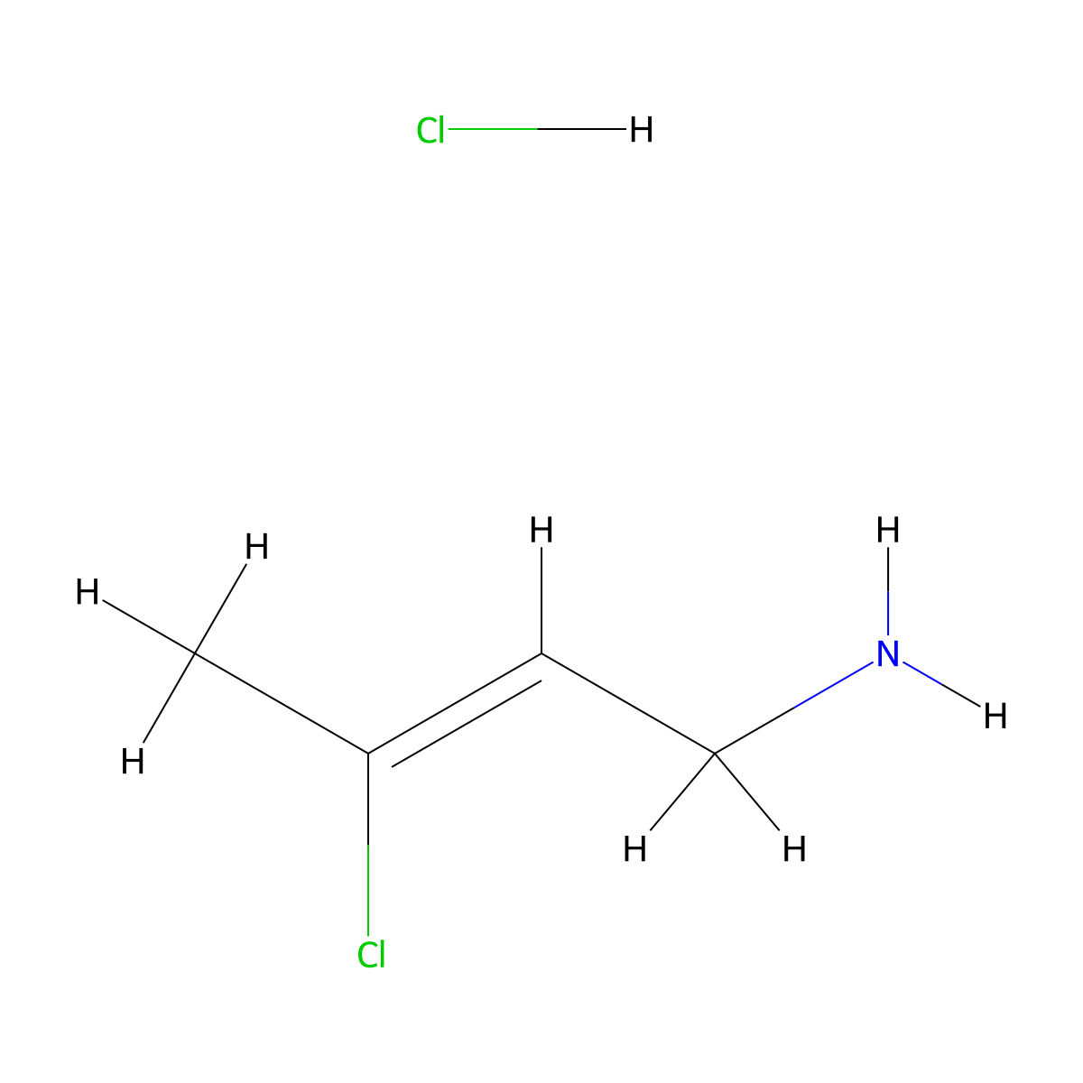 3-Chloro-but-2-enylamine hydrochloride molecular structure, CAS 30562-01-7