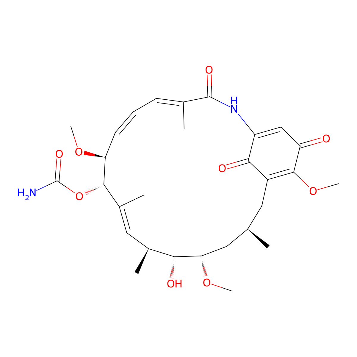 Geldanamycin molecular structure, CAS 30562-34-6