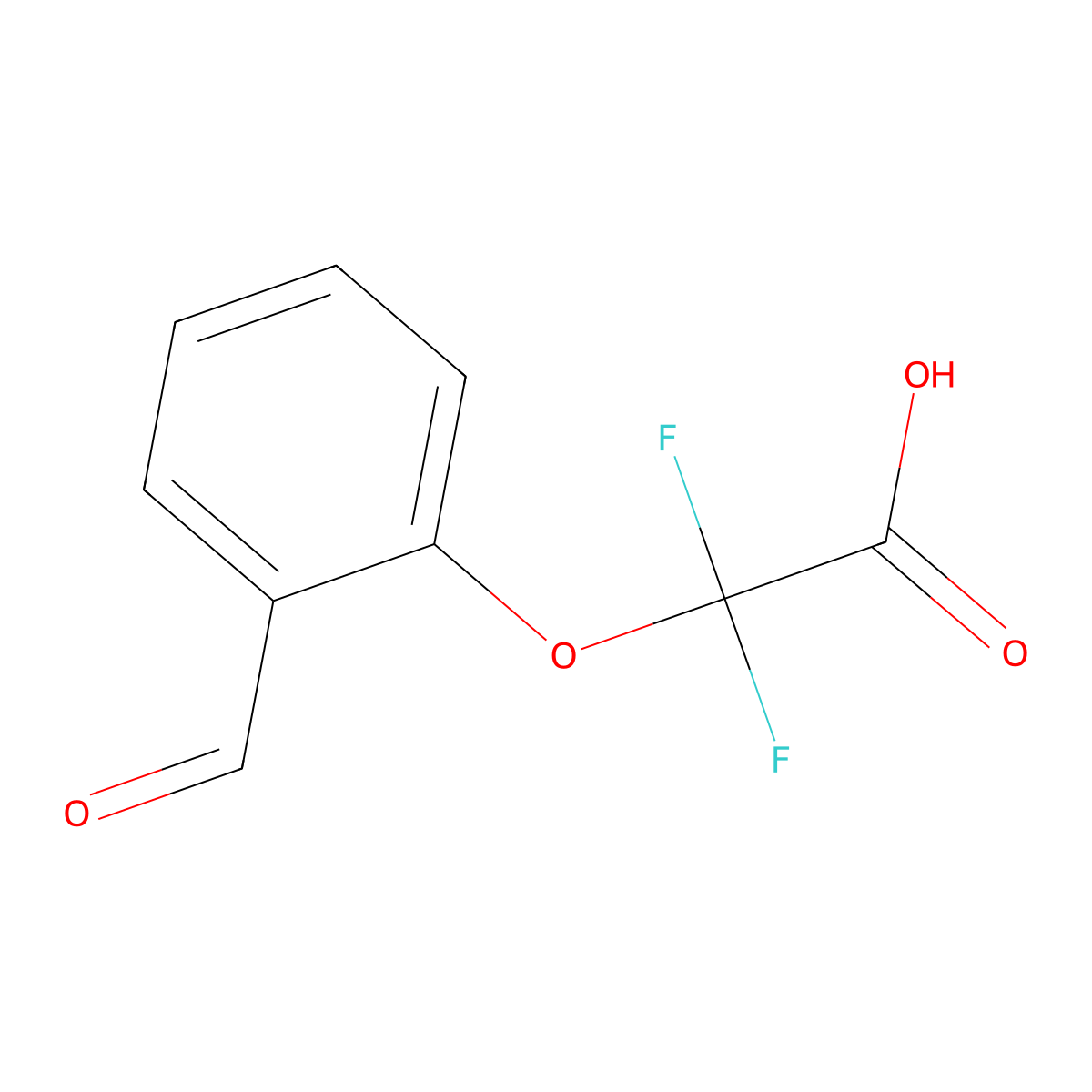 2,2-Difluoro-2-(2-formylphenoxy)acetic acid molecular structure, CAS 3056362-23-0