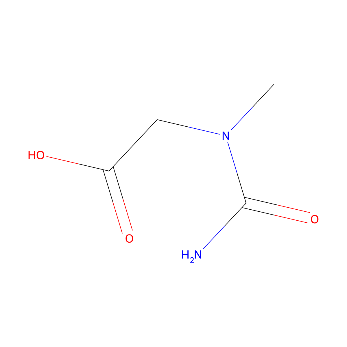 N-Carbamoylsarcosine molecular structure, CAS 30565-25-4