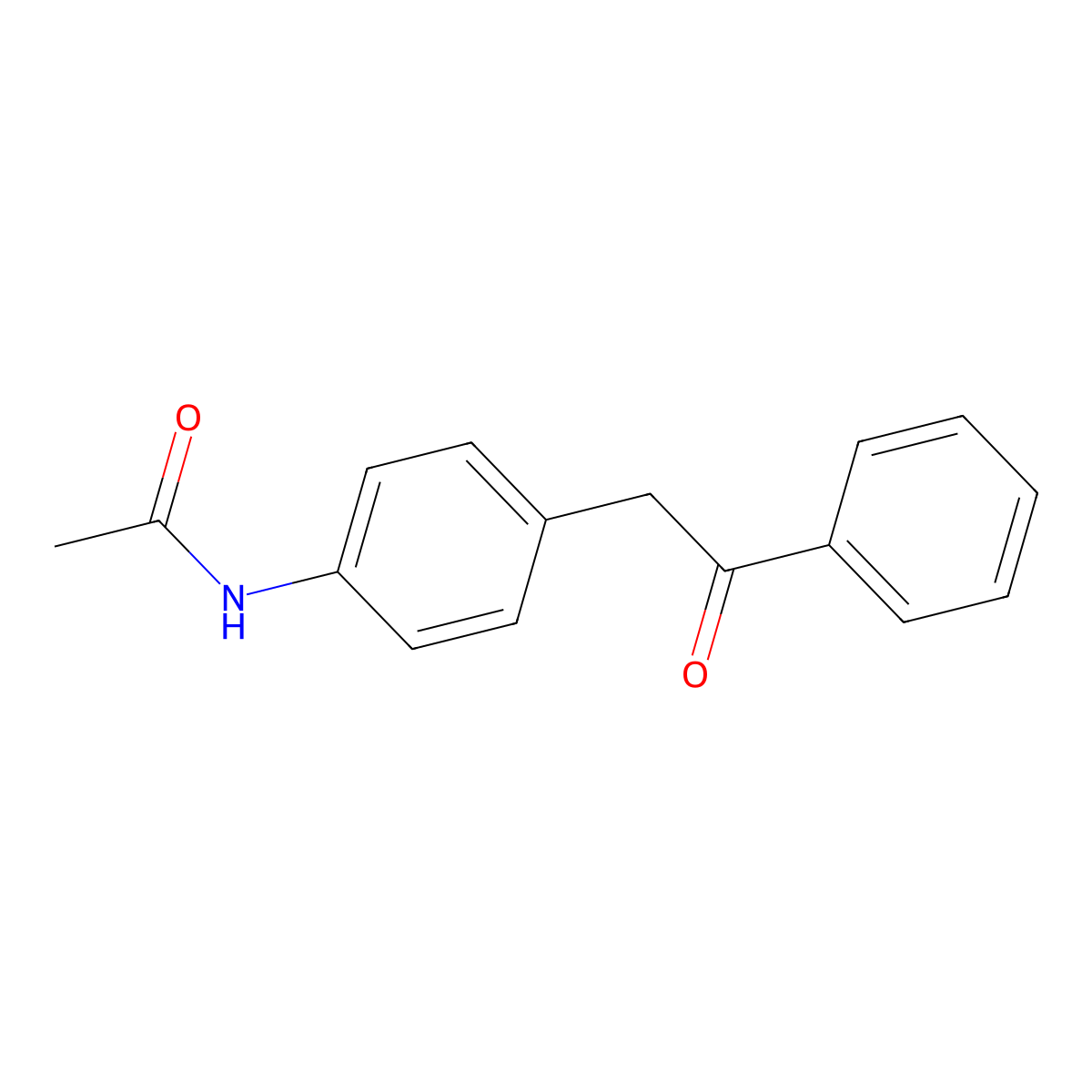 Acetamide, N-(4-(2-oxo-2-phenylethyl)phenyl)- molecular structure, CAS 30566-19-9