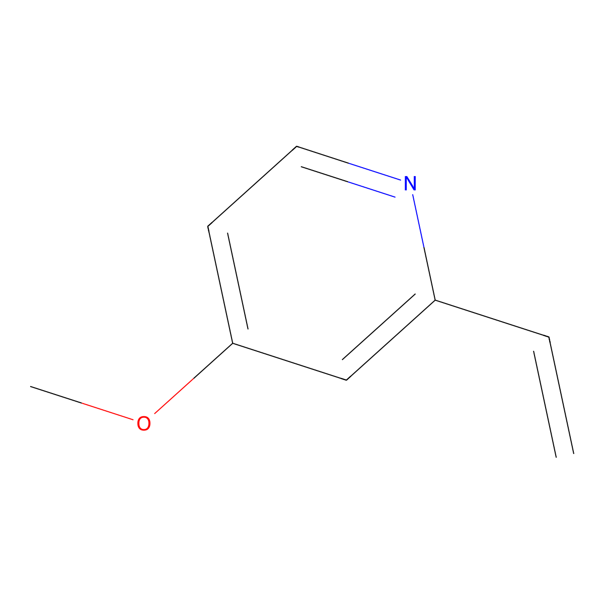 2-Ethenyl-4-methoxypyridine molecular structure, CAS 30566-80-4