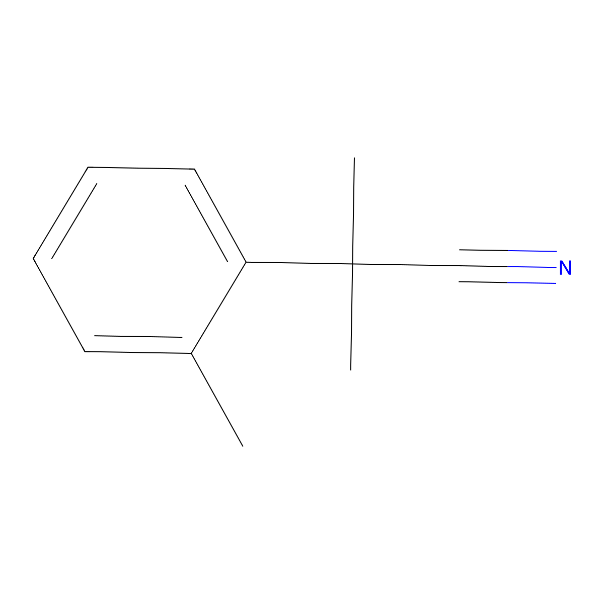 2-Methyl-2-(o-tolyl)propanenitrile molecular structure, CAS 30568-28-6