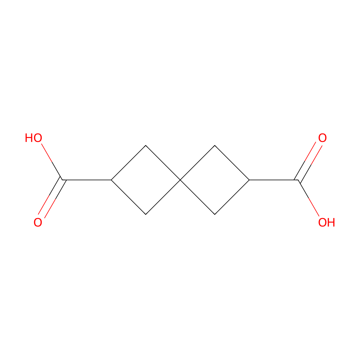 Spiro[3.3]heptane-2,6-dicarboxylic acid molecular structure, CAS 3057-91-8