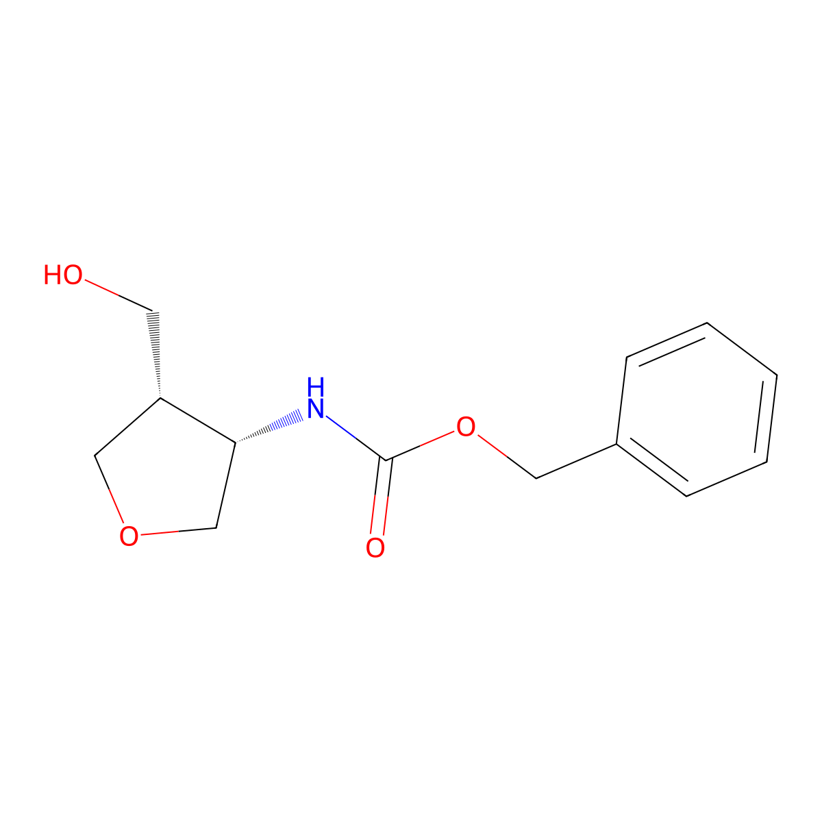 [(3S,4S)-4-(Cbz-amino)tetrahydrofuran-3-yl]methanol molecular structure, CAS 3057225-33-6