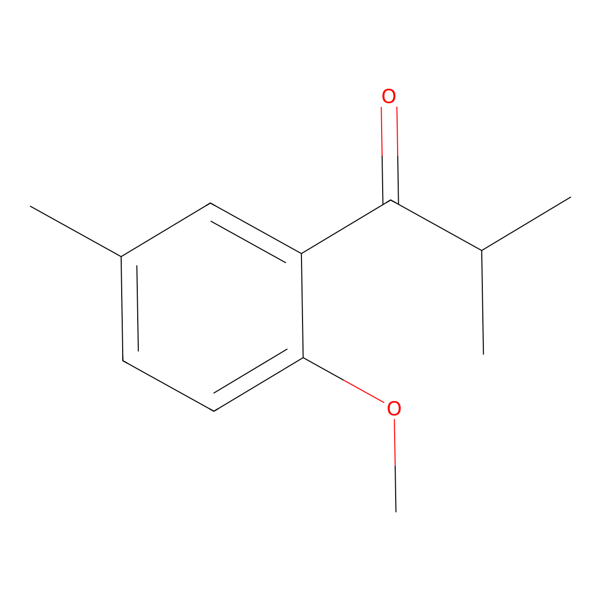 1-(2-Methoxy-5-methylphenyl)-2-methyl-1-propanone molecular structure, CAS 30574-34-6