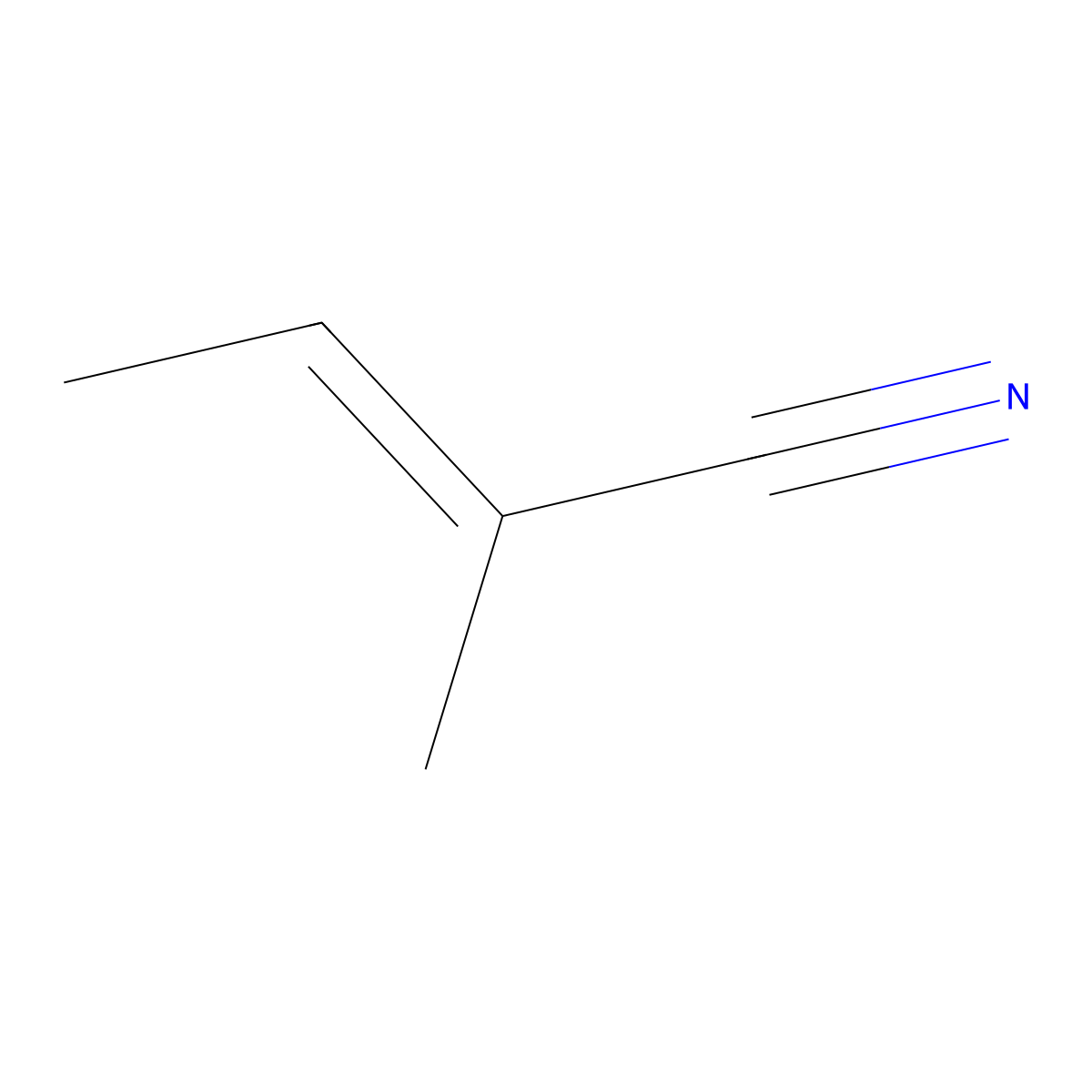 (E)-2-Methyl-2-butenenitrile molecular structure, CAS 30574-97-1