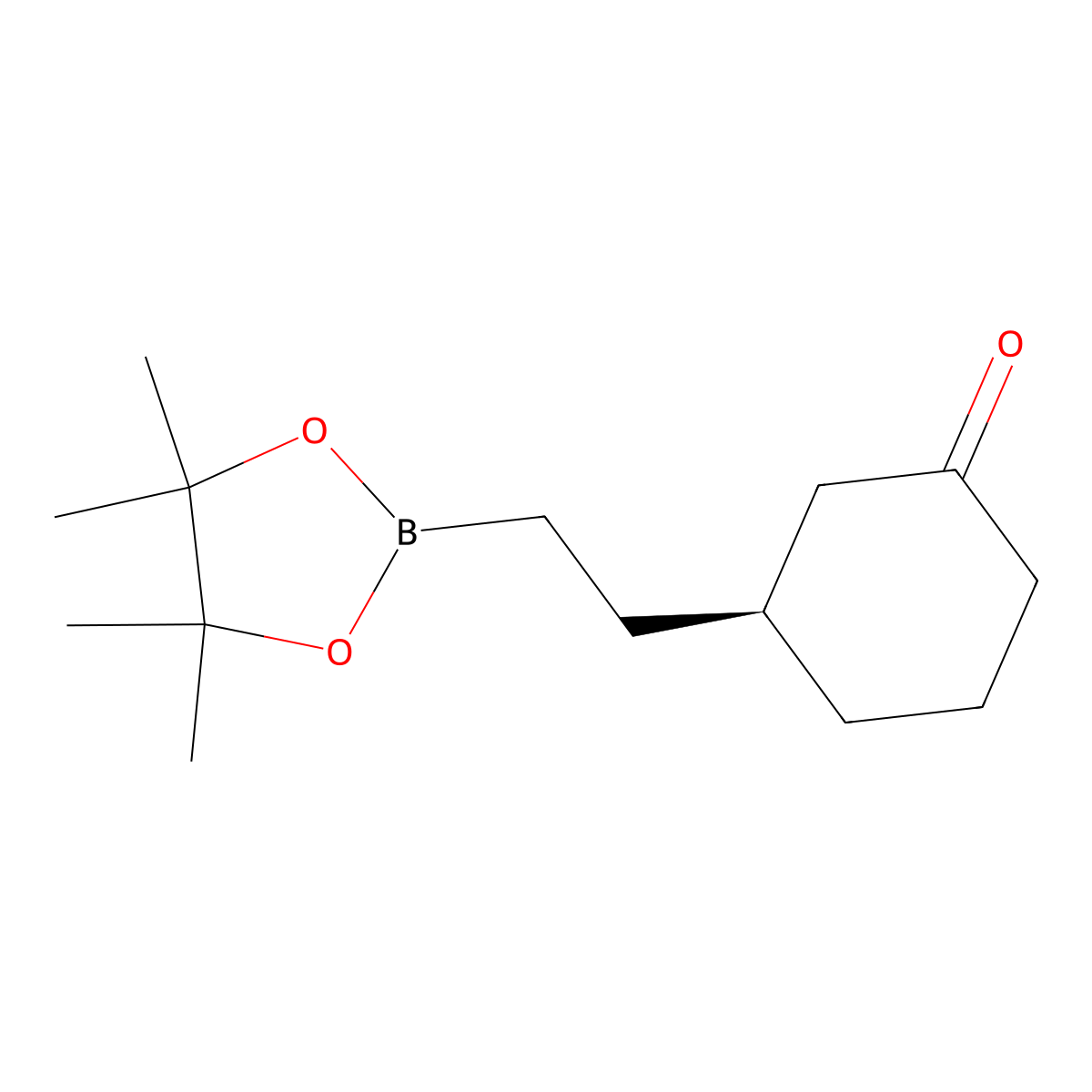 (R)-3-(2-(4,4,5,5-Tetramethyl-1,3,2-dioxaborolan-2-YL)ethyl)cyclohexan-1-one molecular structure, CAS 3057663-21-2