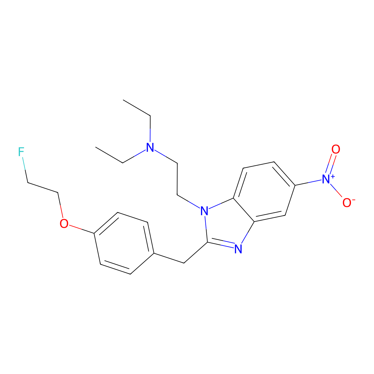 Fluetonitazene molecular structure, CAS 3057665-23-0
