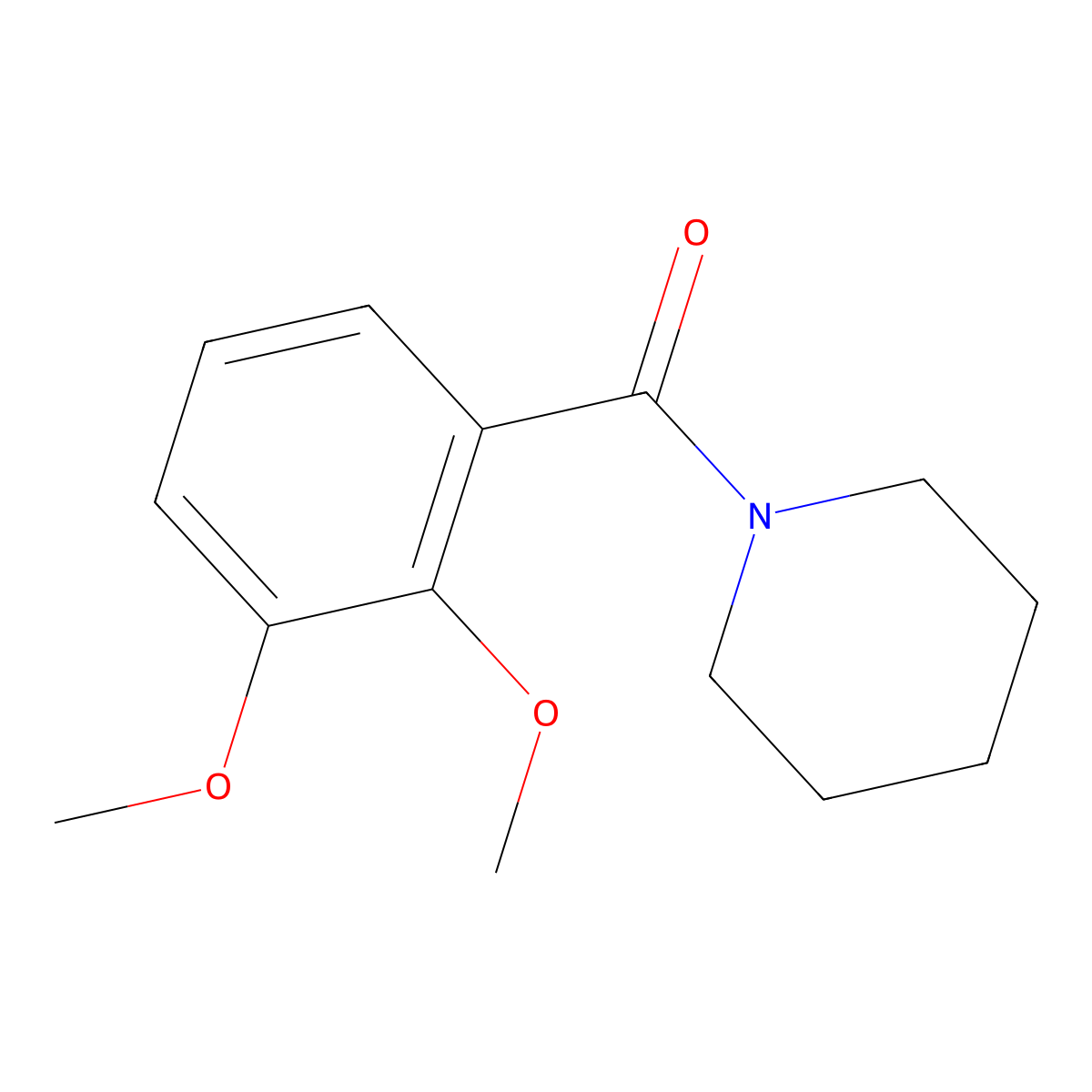 (2,3-Dimethoxyphenyl)(piperidin-1-yl)methanone molecular structure, CAS 30577-86-7