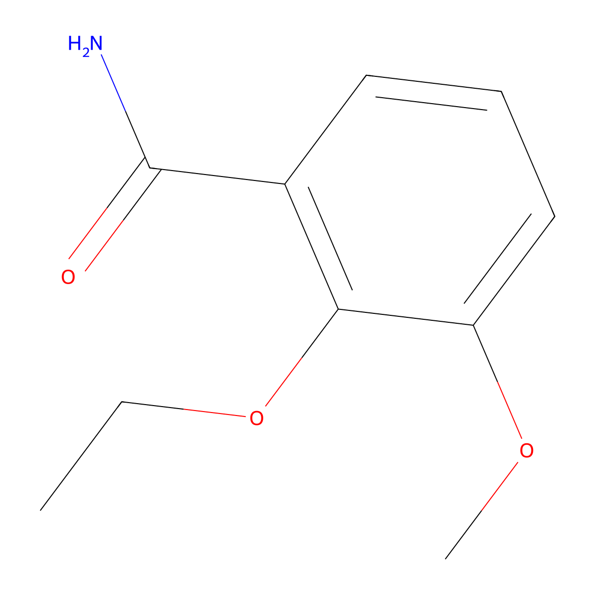 2-Ethoxy-3-methoxybenzamide molecular structure, CAS 30577-89-0
