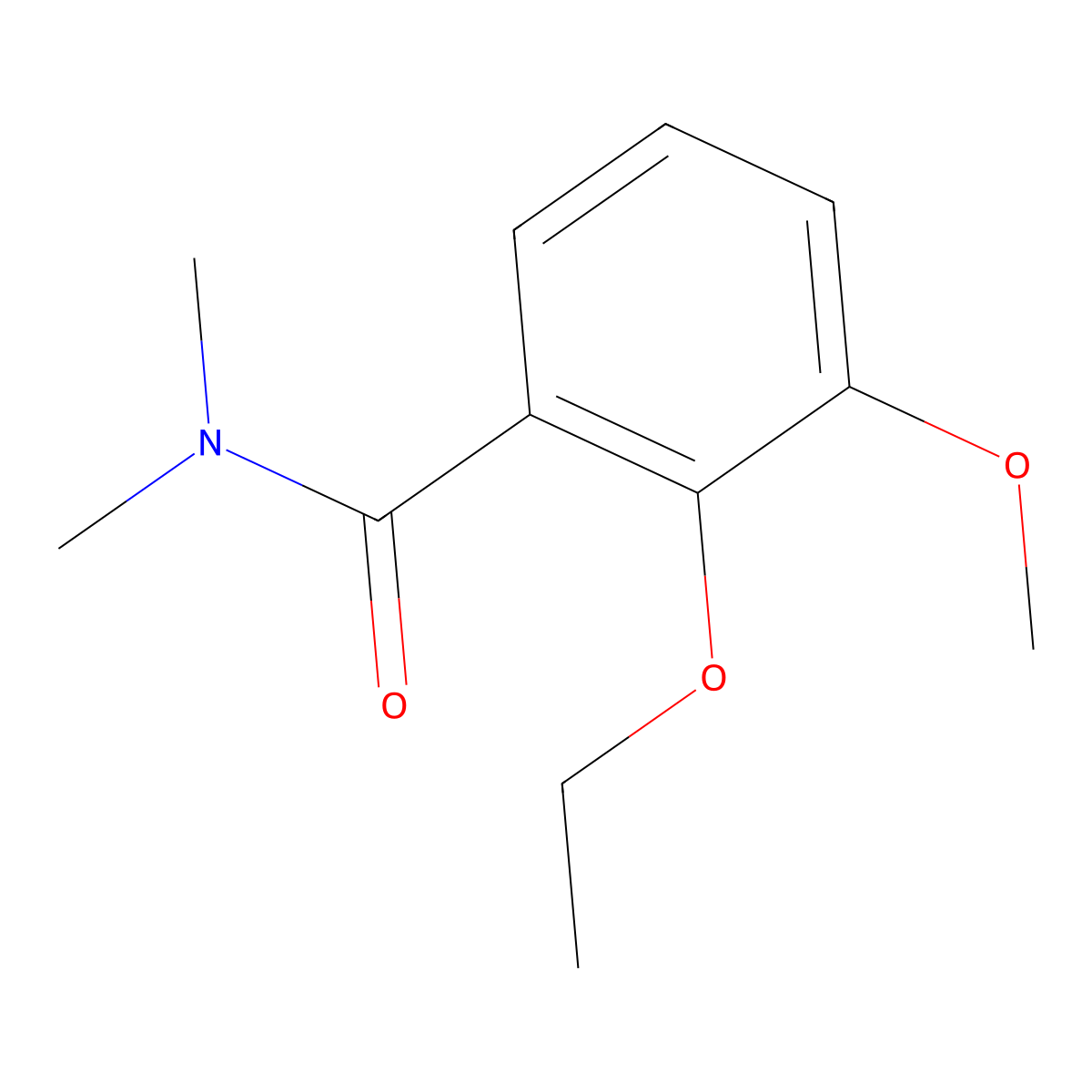 Benzamide, 2-ethoxy-3-methoxy-N,N-dimethyl- molecular structure, CAS 30577-90-3