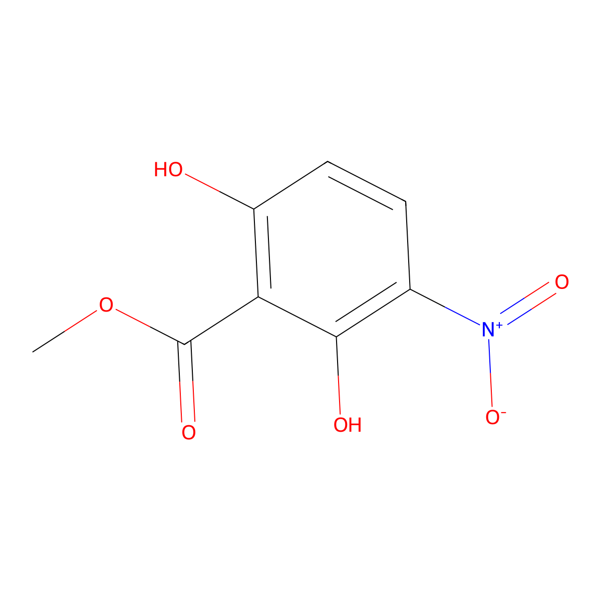 Methyl 2,6-dihydroxy-3-nitrobenzoate molecular structure, CAS 30578-88-2