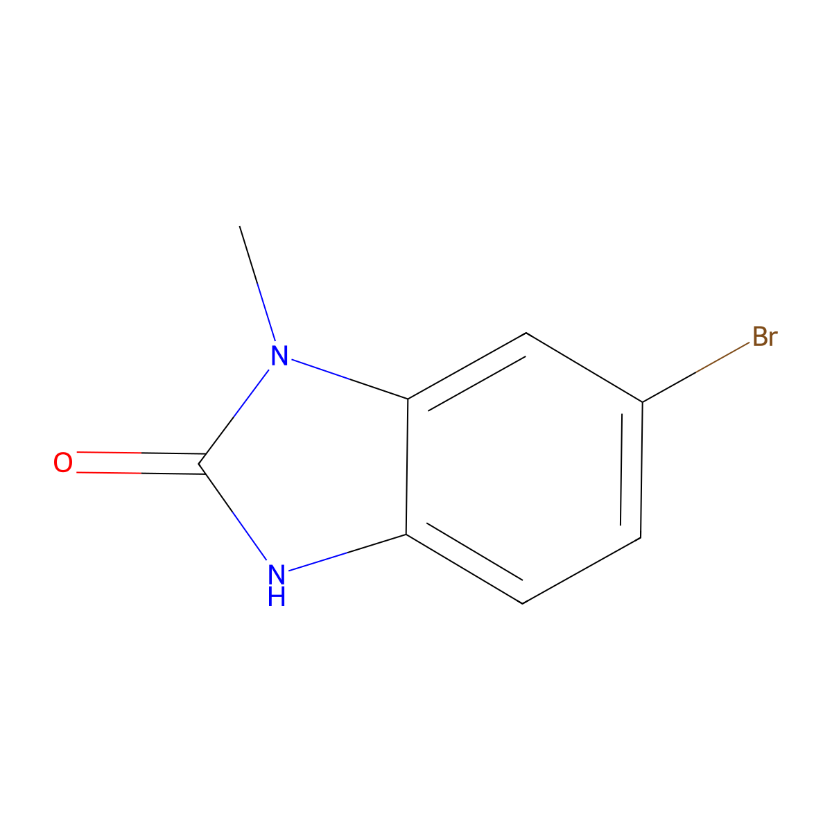 6-Bromo-1-methyl-1H-benzo(d)imidazol-2(3H)-one molecular structure, CAS 305790-48-1