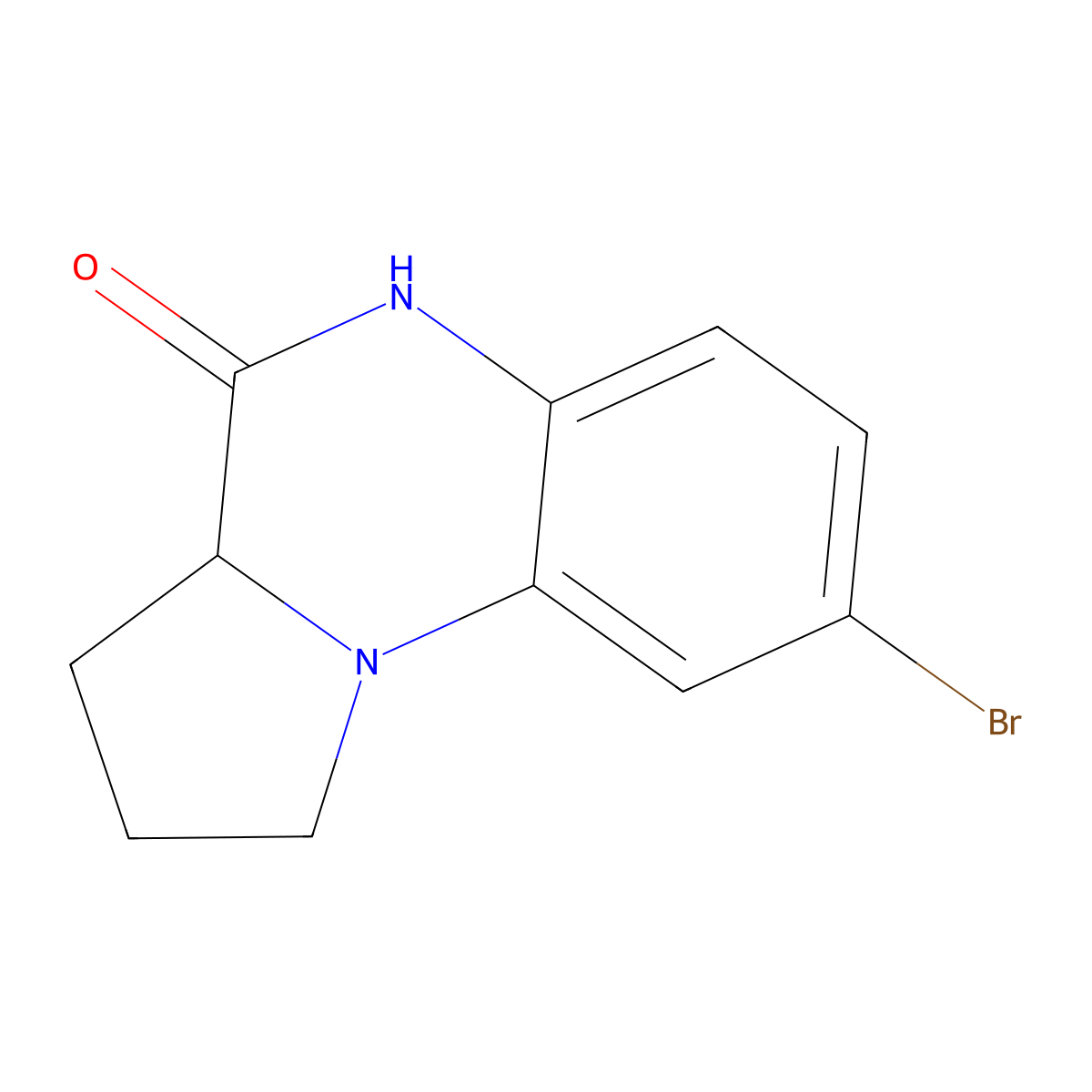8-Bromo-1H,2H,3H,3AH,4H,5H-pyrrolo[1,2-A]quinoxalin-4-one molecular structure, CAS 305790-77-6