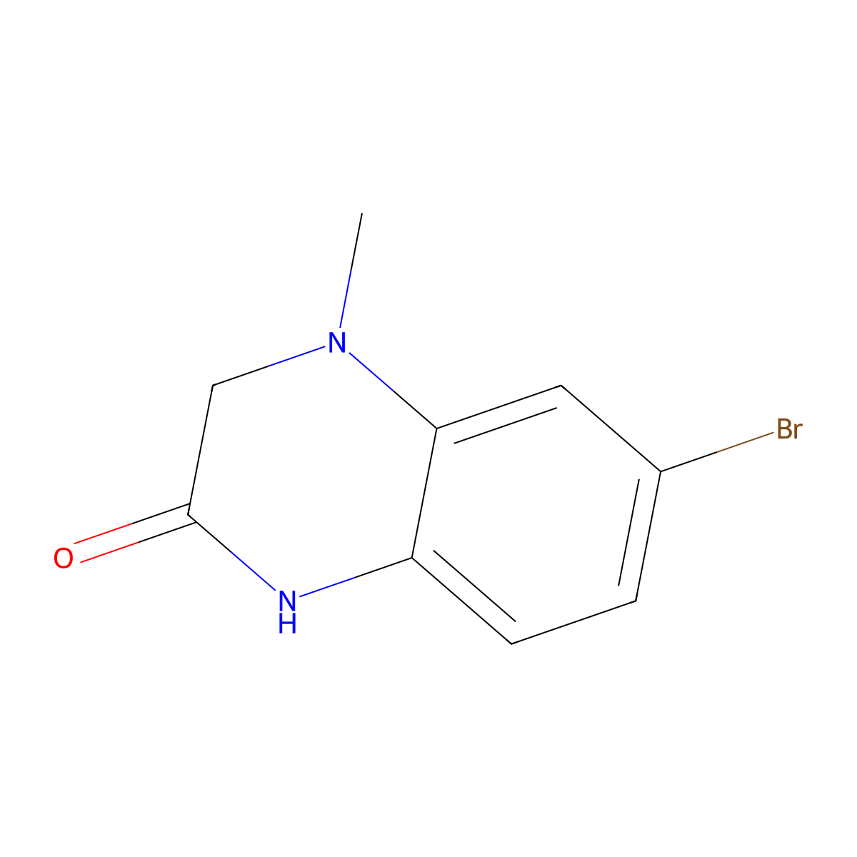 6-Bromo-3,4-dihydro-4-methyl-2(1H)-quinoxalinone molecular structure, CAS 305790-79-8