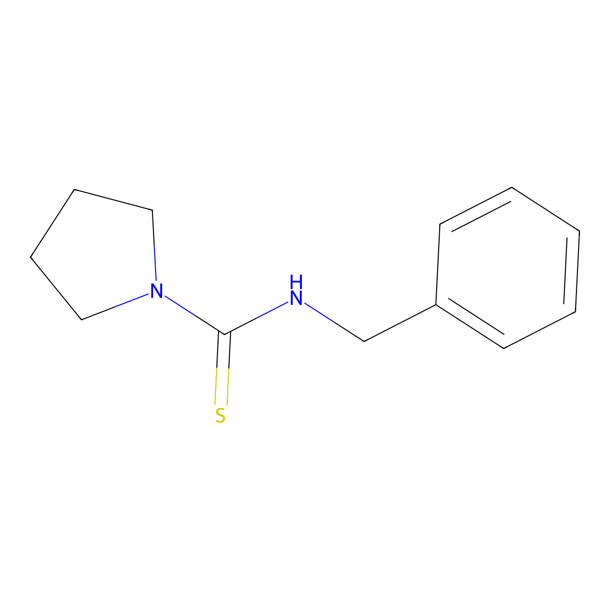 N-benzylpyrrolidine-1-carbothioamide molecular structure, CAS 305791-49-5