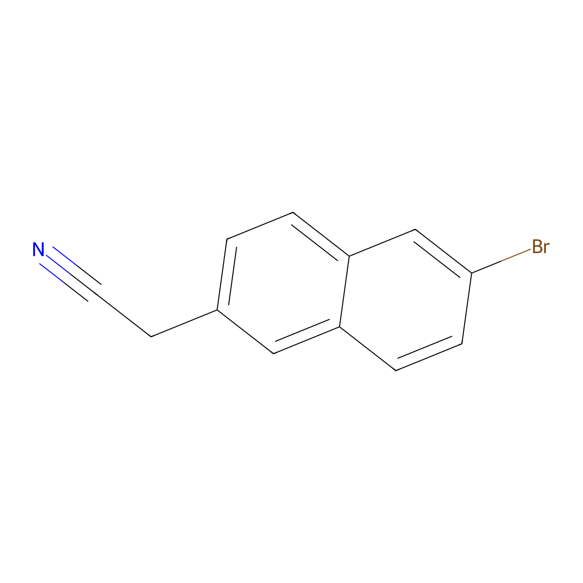 2-(6-Bromonaphthalen-2-yl)acetonitrile molecular structure, CAS 305798-03-2