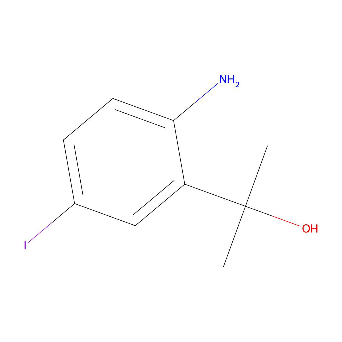 2-(2-Amino-5-iodophenyl)propan-2-ol molecular structure, CAS 305799-73-9