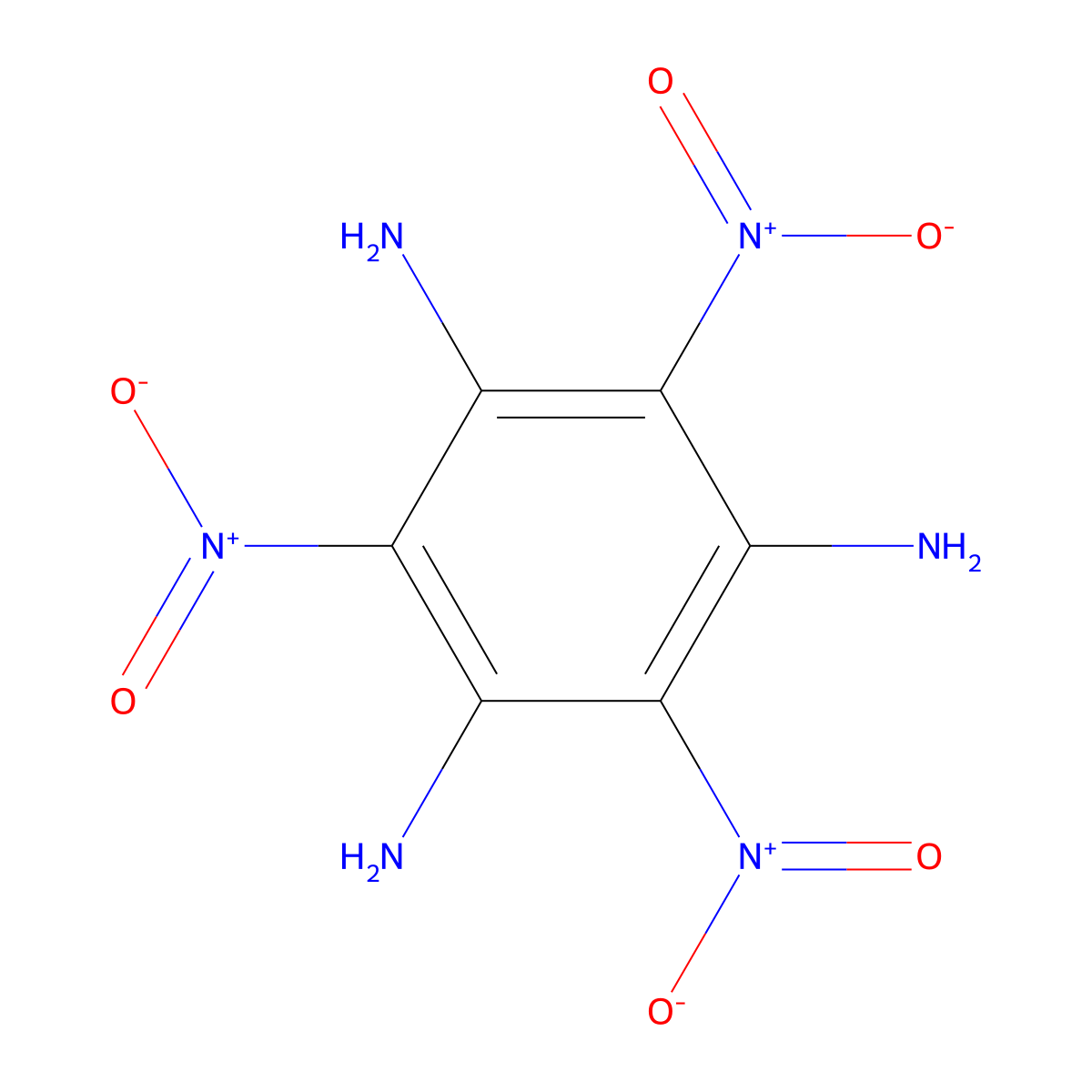 Tatb molecular structure, CAS 3058-38-6