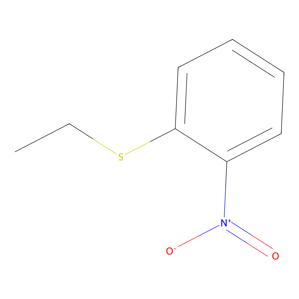 1-(Ethylsulfanyl)-2-nitrobenzene molecular structure, CAS 3058-46-6