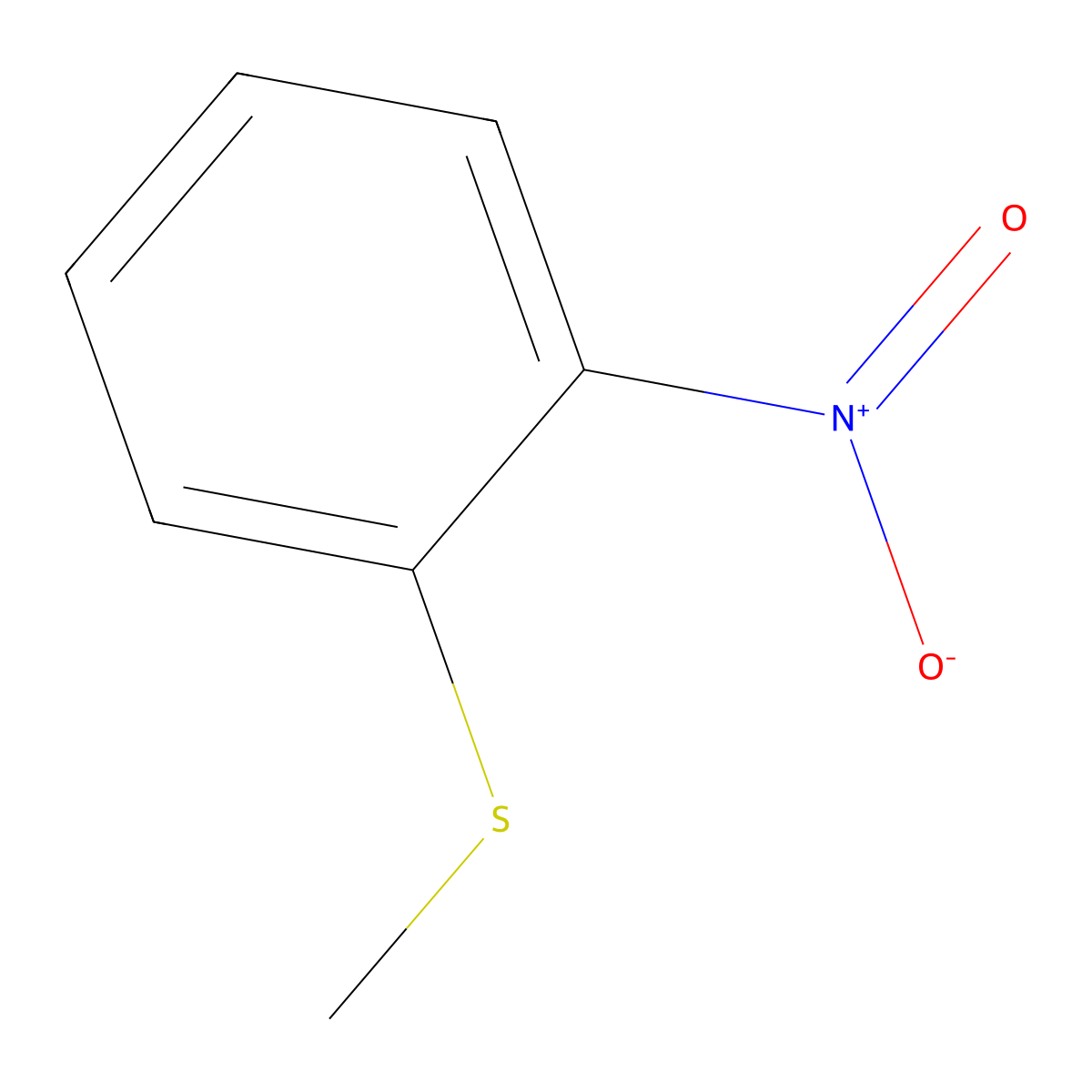 2-Nitrothioanisole molecular structure, CAS 3058-47-7