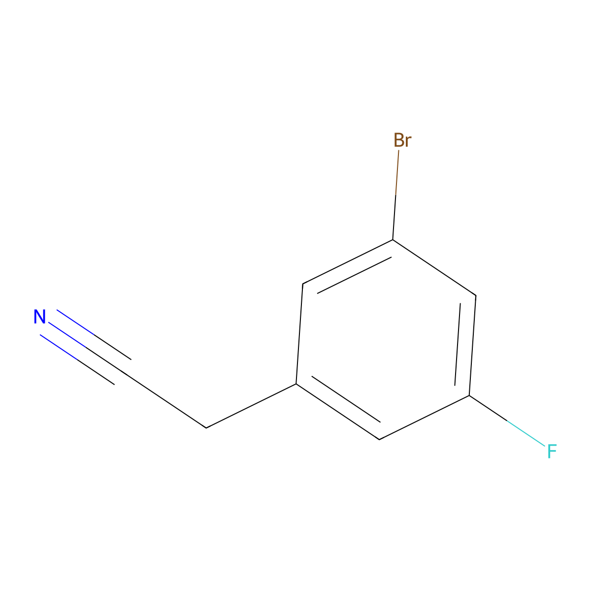 2-(3-Bromo-5-fluorophenyl)acetonitrile molecular structure, CAS 305800-58-2