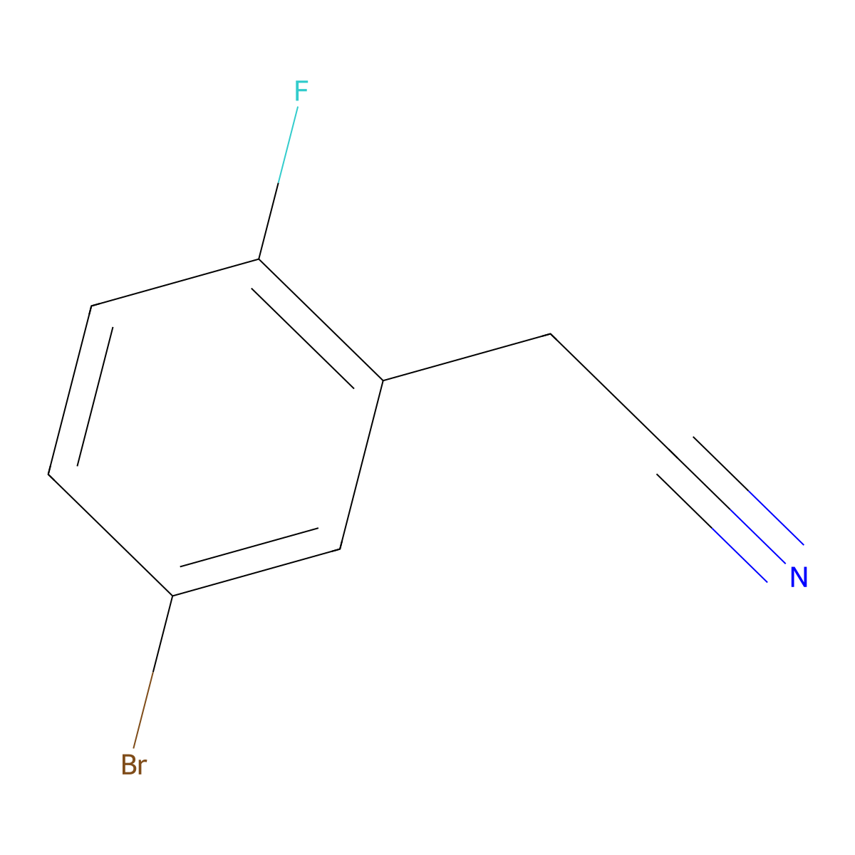 2-(5-Bromo-2-fluorophenyl)acetonitrile molecular structure, CAS 305800-60-6