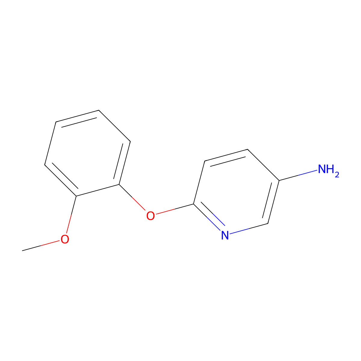 6-(2-Methoxyphenoxy)pyridin-3-amine molecular structure, CAS 305801-17-6